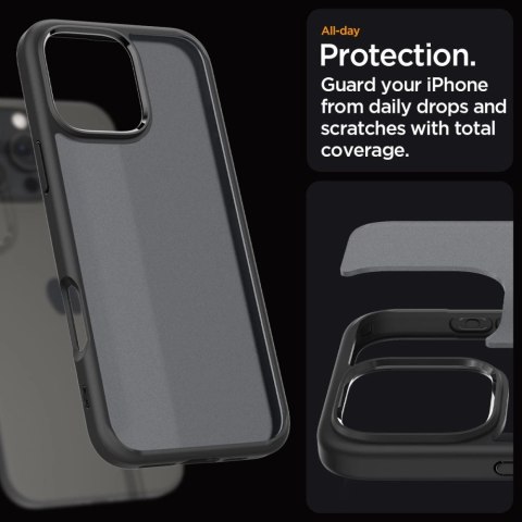 Etui Spigen Ultra Hybrid na iPhone 16 Pro - czarne Etui Spigen Ultra Hybrid na iPhone 16 Pro - czarne
