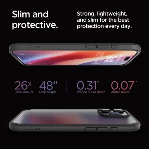 Etui Spigen Ultra Hybrid na iPhone 16 Pro - czarne Etui Spigen Ultra Hybrid na iPhone 16 Pro - czarne