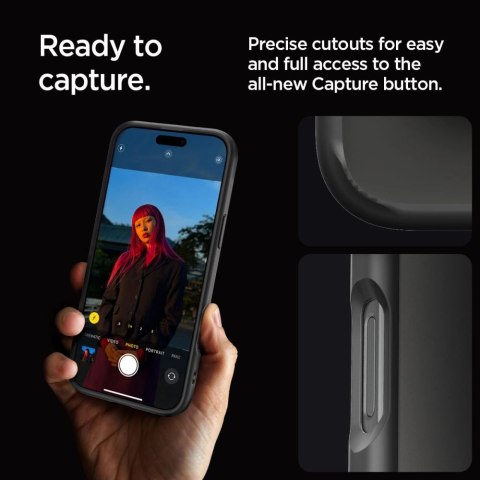 Etui Spigen Ultra Hybrid na iPhone 16 Pro - czarny mat Etui Spigen Ultra Hybrid na iPhone 16 Pro - czarny mat