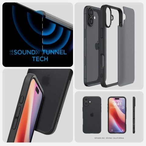 Spigen Ultra Hybrid MagSafe na iPhone 16 - czarne Spigen Ultra Hybrid MagSafe na iPhone 16 - czarne