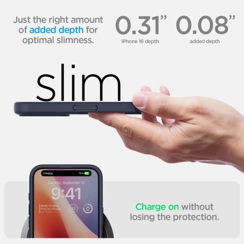 Spigen Ultra Hybrid MagSafe na iPhone 16 - niebieskie