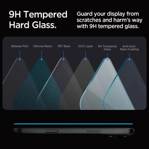 Szkło hartowane Spigen Glas.tR EZ Fit na iPhone 16 Pro - 2 szt. Szkło hartowane Spigen Glas.tR EZ Fit na iPhone 16 Pro - 2 szt.