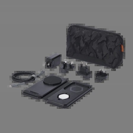 Bezprzewodowa ładowarka podróżna UAG 3in1 Travel Charger 15W z MagSafe + kabel + organizer - czarna Bezprzewodowa ładowarka podróżna UAG 3in1 Travel Charger 15W z MagSafe + kabel + organizer - czarna