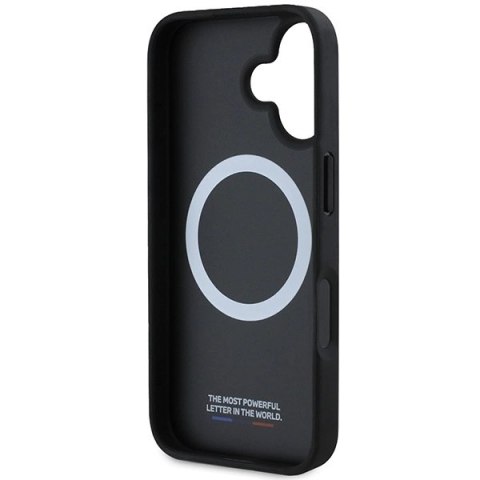 Etui BMW Carbon Tricolor Line MagSafe na iPhone 16 Plus - czarne Etui BMW Carbon Tricolor Line MagSafe na iPhone 16 Plus - czarne