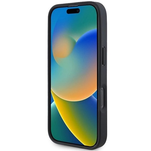 Etui BMW Signature Leather Crossing Lines Pattern na iPhone 16 Pro - czarne Etui BMW Signature Leather Crossing Lines Pattern na iPhone 16 Pro - czarne