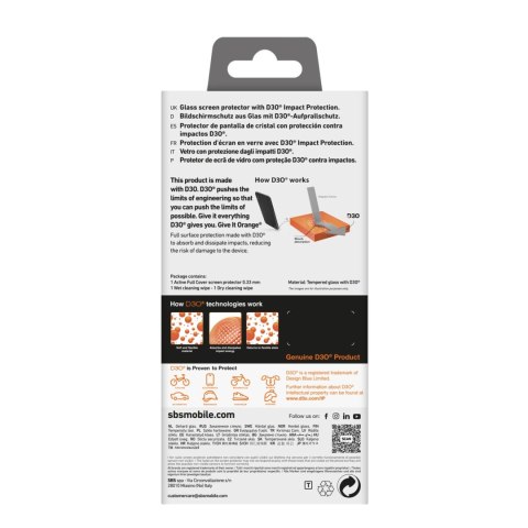 Etui SBS Extreme Mag D3O MagSafe do iPhone 16 Pro Max - przezroczyste
