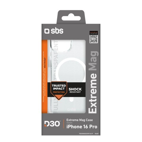 Etui SBS Extreme Mag D3O MagSafe do iPhone 16 Pro - przezroczyste Etui SBS Extreme Mag D3O MagSafe do iPhone 16 Pro - przezroczyste