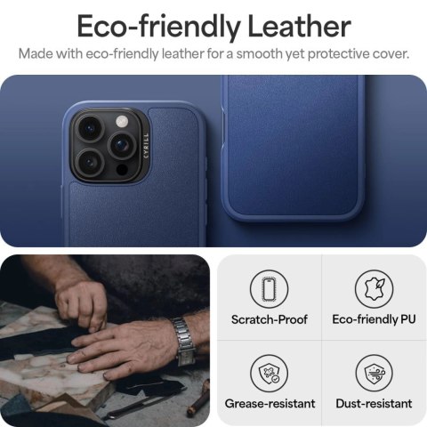 Etui Spigen Cyrill Kajuk MagSafe na iPhone 16 Pro - granatowe Etui Spigen Cyrill Kajuk MagSafe na iPhone 16 Pro - granatowe