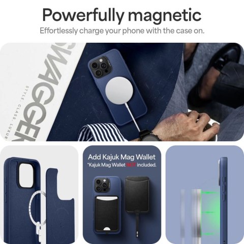 Etui Spigen Cyrill Kajuk MagSafe na iPhone 16 Pro - granatowe Etui Spigen Cyrill Kajuk MagSafe na iPhone 16 Pro - granatowe
