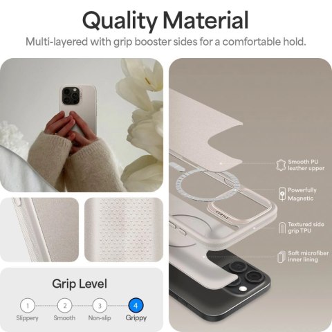 Etui Spigen Cyrill Kajuk MagSafena iPhone 16 Pro Max - beżowe