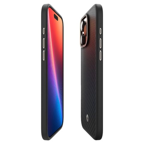 Etui Spigen Enzo Aramid Mag z MagSafe na iPhone 16 Pro Max - matowo-czarne Etui Spigen Enzo Aramid Mag z MagSafe na iPhone 16 Pro Max - matowo-czarne