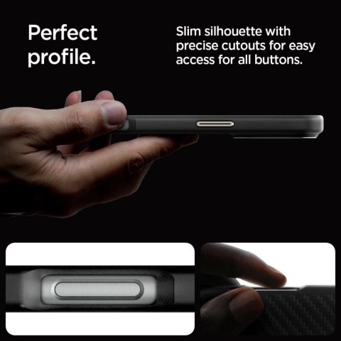 Etui Spigen Enzo Aramid Mag z MagSafe na iPhone 16 Pro Max - matowo-czarne Etui Spigen Enzo Aramid Mag z MagSafe na iPhone 16 Pro Max - matowo-czarne