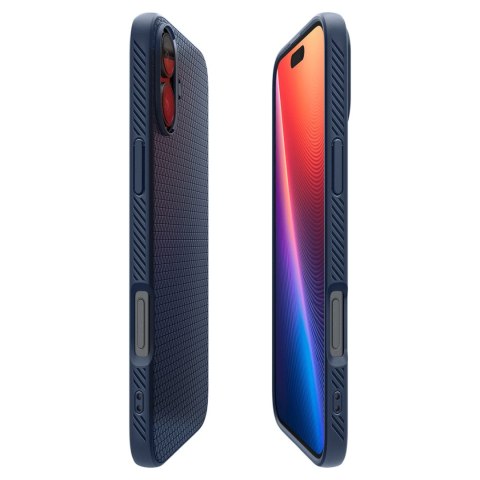 Etui Spigen Liquid Air na iPhone 16 Plus - niebieskie Etui Spigen Liquid Air na iPhone 16 Plus - niebieskie