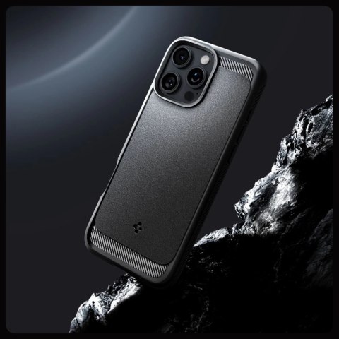 Etui Spigen Rugged Armor MagSafe do iPhone 16 Pro Max - czarne Etui Spigen Rugged Armor MagSafe do iPhone 16 Pro Max - czarne
