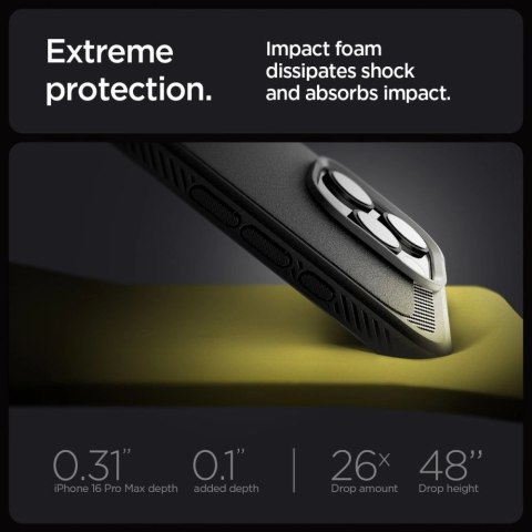 Etui Spigen Rugged Armor MagSafe do iPhone 16 Pro Max - czarne Etui Spigen Rugged Armor MagSafe do iPhone 16 Pro Max - czarne