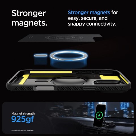 Etui Spigen Rugged Armor MagSafe do iPhone 16 Pro Max - czarne Etui Spigen Rugged Armor MagSafe do iPhone 16 Pro Max - czarne