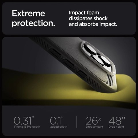 Etui Spigen Rugged Armor MagSafe do iPhone 16 Pro Max - szare