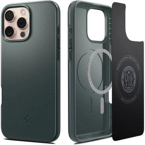 Etui Spigen Thin Fit MagSafe do na iPhone 16 Pro Max - zielone Etui Spigen Thin Fit MagSafe do na iPhone 16 Pro Max - zielone