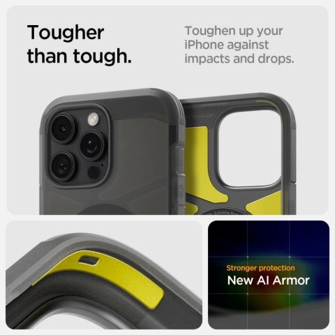 Etui Spigen Tough Armor MagSafe na iPhone 16 Pro Max - czarne Etui Spigen Tough Armor MagSafe na iPhone 16 Pro Max - czarne