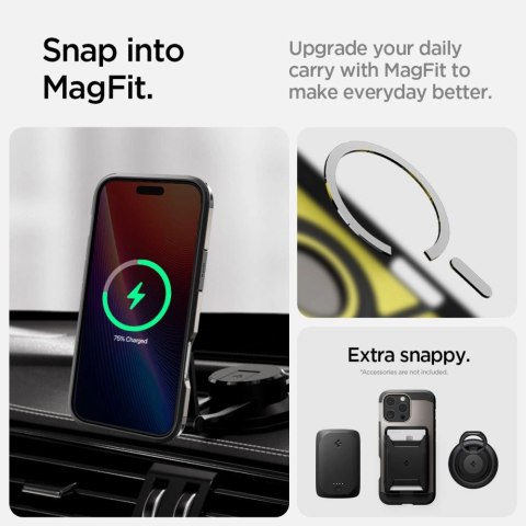 Etui Spigen Tough Armor MagSafe z podstawką na iPhone 16 Pro Max - gunmetal Etui Spigen Tough Armor MagSafe z podstawką na iPhone 16 Pro Max - gunmetal