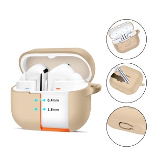 Etui Tech-Protect Silicone Hook na Samsung Galaxy Buds 3 / 3 Pro - brązowe