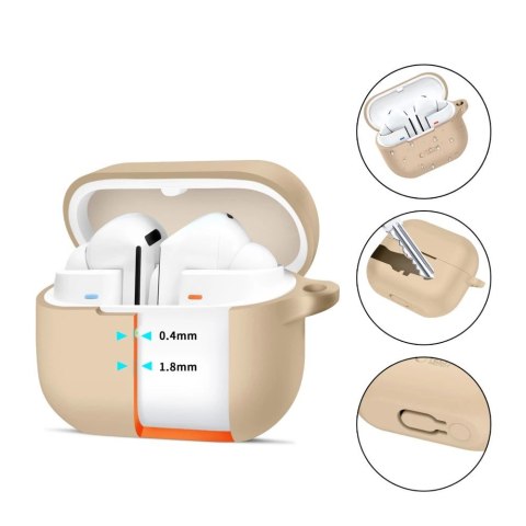 Etui Tech-Protect Silicone Hook na Samsung Galaxy Buds 3 / 3 Pro - brązowe