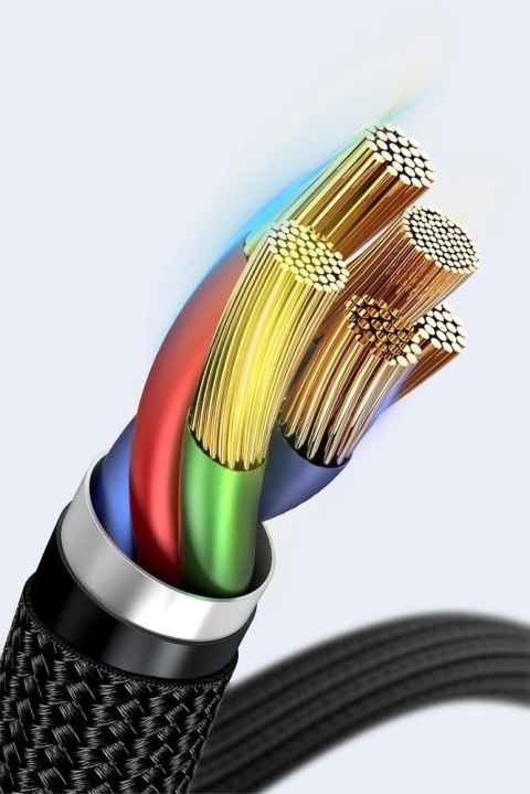 Kabel Baseus CATKLF-ALG1 USB-C - USB-C PD QC 100W 5A 2m - szary Kabel Baseus CATKLF-ALG1 USB-C - USB-C PD QC 100W 5A 2m - szary