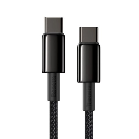 Kabel Baseus CATWJ-01 USB-C - USB-C PD QC 100W 5A 1m - czarny Kabel Baseus CATWJ-01 USB-C - USB-C PD QC 100W 5A 1m - czarny