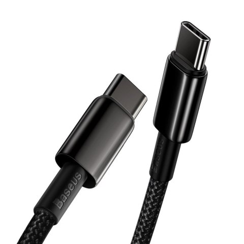 Kabel Baseus CATWJ-01 USB-C - USB-C PD QC 100W 5A 1m - czarny Kabel Baseus CATWJ-01 USB-C - USB-C PD QC 100W 5A 1m - czarny