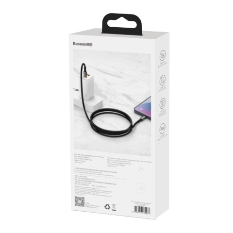 Kabel Baseus CATWJ-01 USB-C - USB-C PD QC 100W 5A 1m - czarny Kabel Baseus CATWJ-01 USB-C - USB-C PD QC 100W 5A 1m - czarny