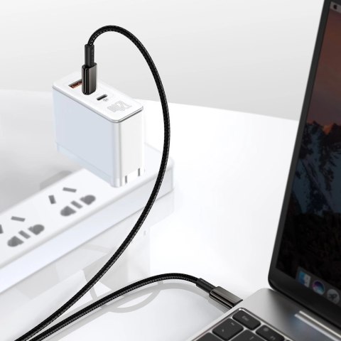 Kabel Baseus CATWJ-01 USB-C - USB-C PD QC 100W 5A 1m - czarny Kabel Baseus CATWJ-01 USB-C - USB-C PD QC 100W 5A 1m - czarny