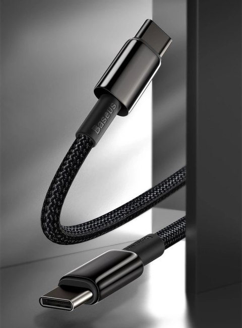 Kabel Baseus CATWJ-01 USB-C - USB-C PD QC 100W 5A 1m - czarny Kabel Baseus CATWJ-01 USB-C - USB-C PD QC 100W 5A 1m - czarny