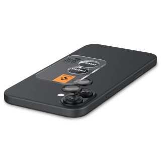 Szkło hartowane na Spigen Glass tR EZ Fit Optik Pro na aparat do iPhone 16 Plus (2 szt.) - czarne