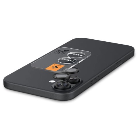 Szkło hartowane na Spigen Glass tR EZ Fit Optik Pro na aparat do iPhone 16 Plus (2 szt.) - czarne Szkło hartowane na Spigen Glass tR EZ Fit Optik Pro na aparat do iPhone 16 Plus (2 szt.) - czarne