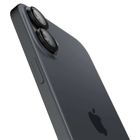 Szkło hartowane na Spigen Glass tR EZ Fit Optik Pro na aparat do iPhone 16 Plus (2 szt.) - czarne Szkło hartowane na Spigen Glass tR EZ Fit Optik Pro na aparat do iPhone 16 Plus (2 szt.) - czarne