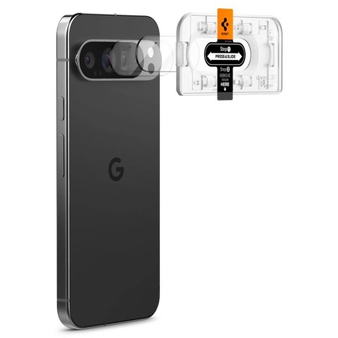 Szkło hartowane na aparat Spigen Optik.tR Ez Fit na Google Pixel 9 Pro (2-pak)