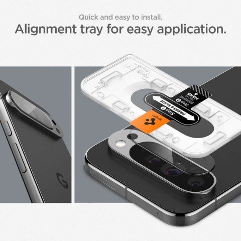 Szkło hartowane na aparat Spigen Optik.tR Ez Fit na Google Pixel 9 Pro (2-pak)