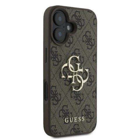 Etui Guess 4G Big Logo na iPhone 16 - brązowe