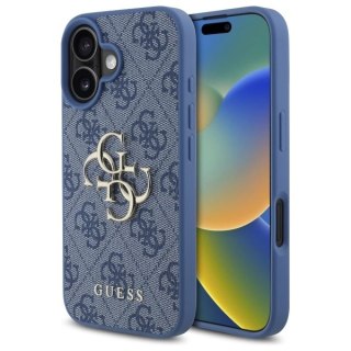 Etui Guess 4G Big Logo na iPhone 16 - niebieskie