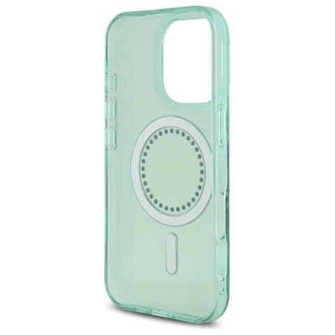 Etui Guess IML Rhinestones MagSafe na iPhone 16 Pro Max - zielone