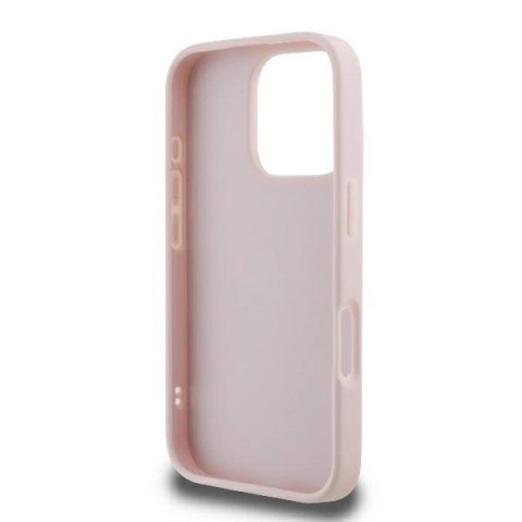Etui Guess Quilted Metal Logo na iPhone 16 Pro Max - różowe