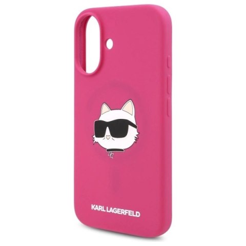Etui Karl Lagerfeld Silicone Choupette Head Print MagSafe na iPhone 16 - fuksja Etui Karl Lagerfeld Silicone Choupette Head Print MagSafe na iPhone 16 - fuksja