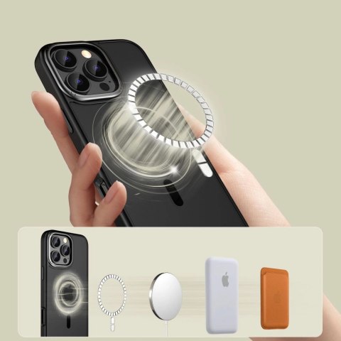 Etui Tech-Protect MagEdge MagSafe na iPhone 16 Pro Max - półprzezroczyste