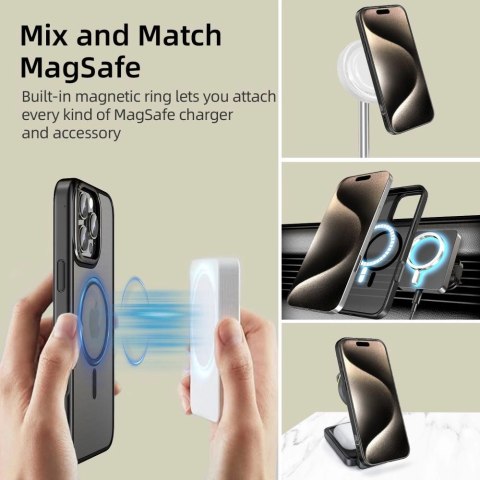 Etui Tech-Protect MagEdge MagSafe na iPhone 16 Pro Max - półprzezroczyste