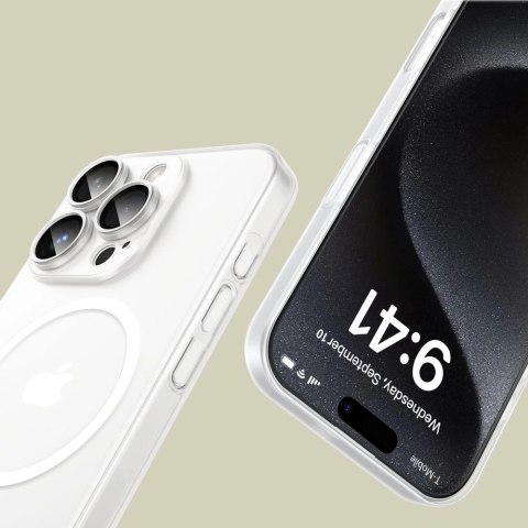 Etui Tech-Protect MagSlim MagSafe na iPhone 16 Pro - białe