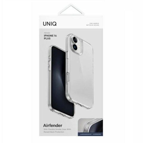 Etui UNIQ Air Fender na iPhone 16 Plus - przezroczyste Etui UNIQ Air Fender na iPhone 16 Plus - przezroczyste