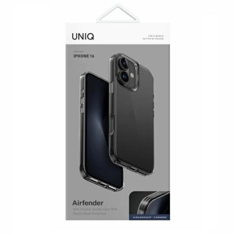 Etui UNIQ Air Fender na iPhone 16 - szare Etui UNIQ Air Fender na iPhone 16 - szare