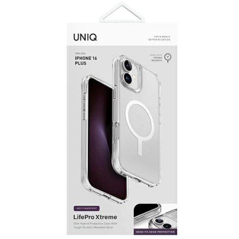 Etui UNIQ LifePro Xtreme Magclick Charging na iPhone 16 Plus - przezroczyste