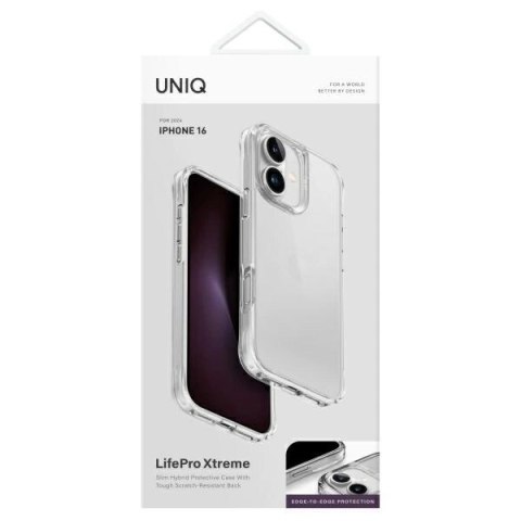 Etui UNIQ LifePro Xtreme na iPhone 16 - przezroczyste