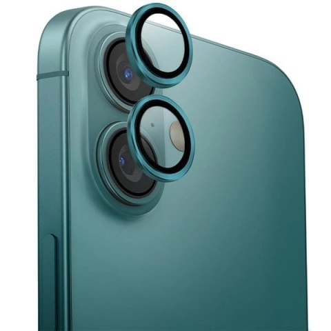 Szkło na aparat UNIQ Optix Aluminium Camera Lens Protector z aplikatorem na iPhone 16 / iPhone 16 Plus - zielone Szkło na aparat UNIQ Optix Aluminium Camera Lens Protector z aplikatorem na iPhone 16 / iPhone 16 Plus - zielone